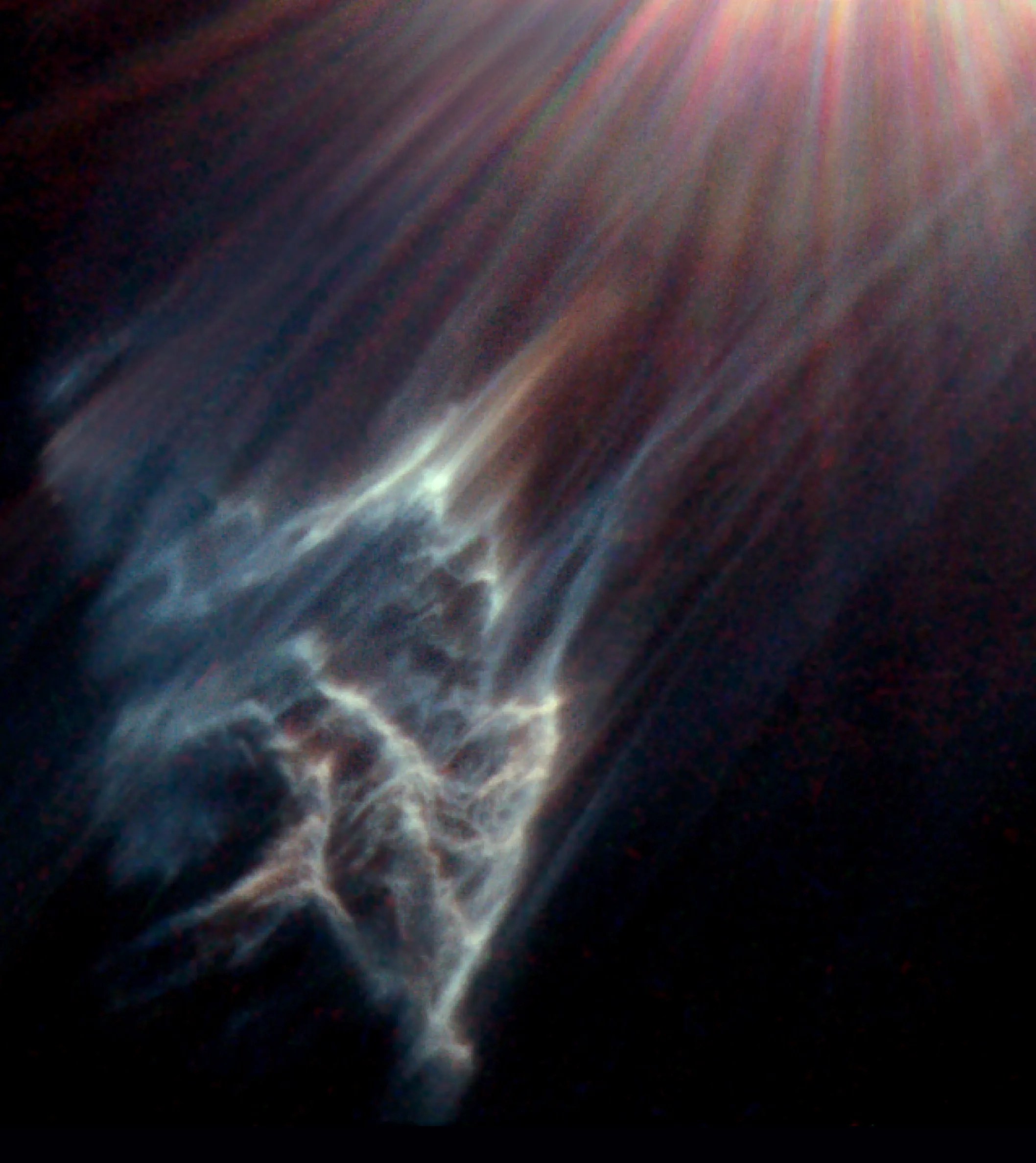 Wispy reflection nebula around the bright Pleiades star Merope